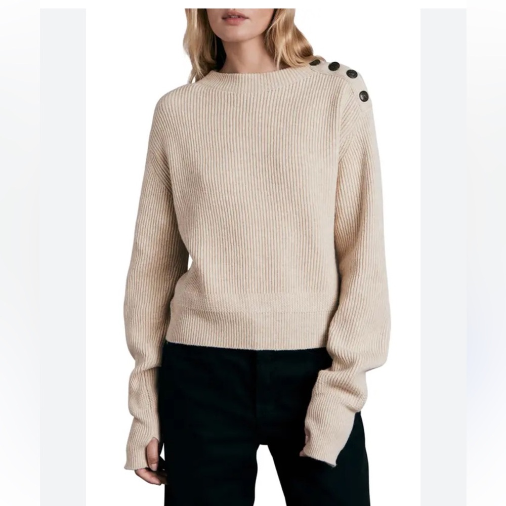 rag & bone Nancy Wool Crew neck Classic Fit Top - excellent condition- size SX